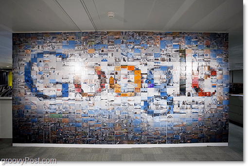 Obrovské logo mozaiky Googles