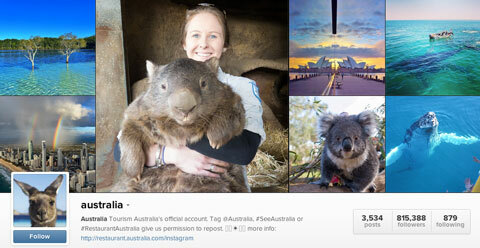 cestovní ruch austrálie instagram