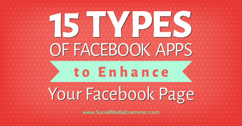 15 typů facebookových aplikací