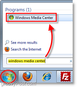 Windows 7 Media Center - otevření mediálního centra Windows