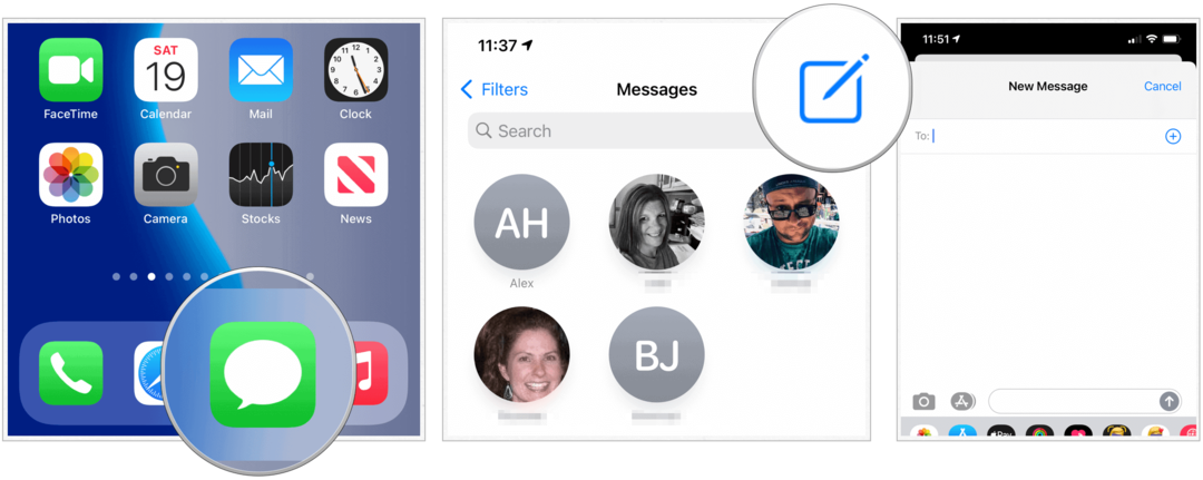 iOS 14 vytváří skupinovou zprávu