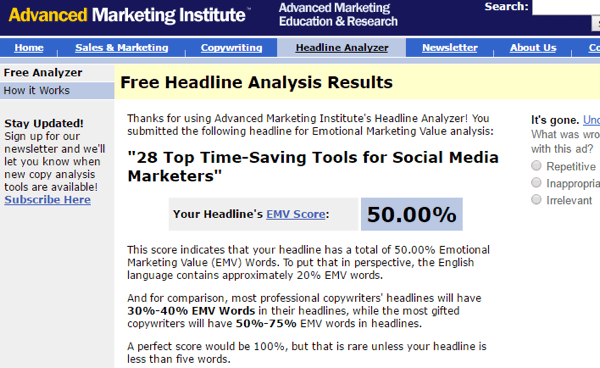 pokročilý marketingový institut - hlavní analyzátor