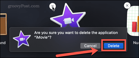 potvrďte odstranění aplikací na mac
