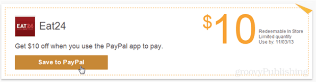 Získejte zdarma 10 USD v jakékoli restauraci Eat24 pomocí aplikace PayPal