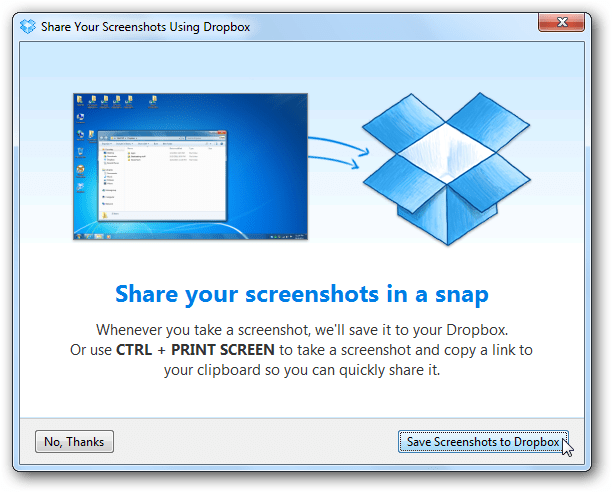 Automaticky nahrávat a sdílet snímky obrazovky pomocí Dropboxu