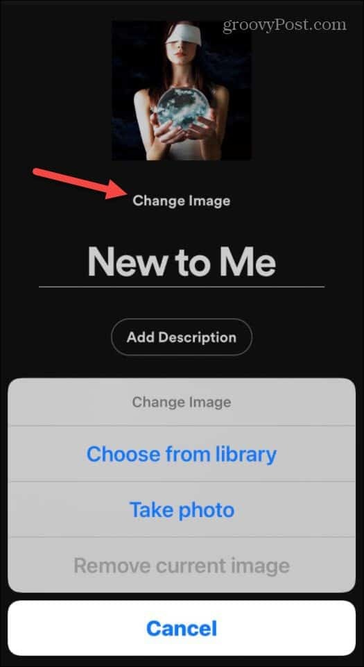 Vyberte obrázek nebo odeberte iOS