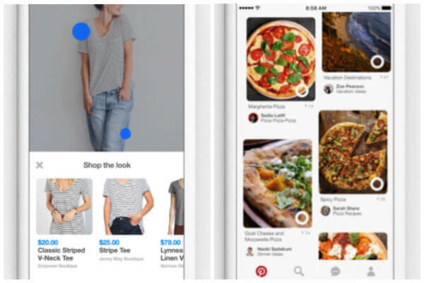 Pinterest také zavedl dvě nová tlačítka, Shop the Look a Instant Ideas, aby bylo snazší než kdy jindy najít nápady na Pinterestu a ve světě kolem vás.