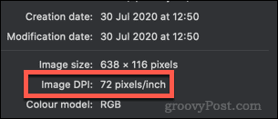 DPI obrázku zobrazeného v systému MacOS