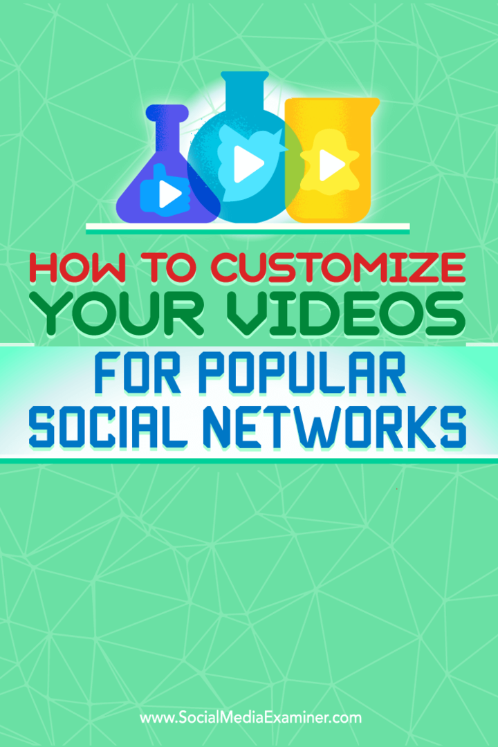 Tipy, jak přizpůsobit svá videa pro lepší výkon v nejlepších sociálních sítích.