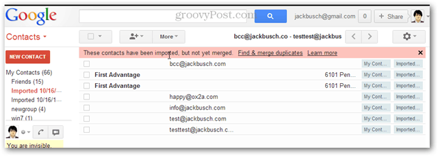 Jak importovat mnoho kontaktů do Gmailu najednou