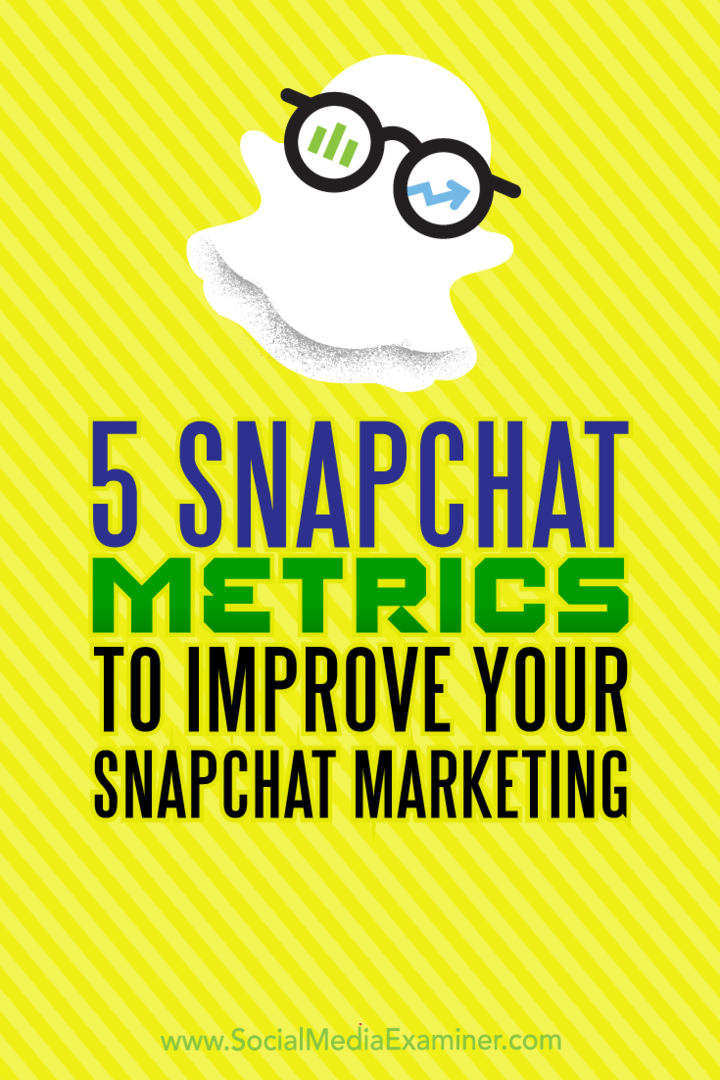 5 metrik Snapchat pro vylepšení vašeho Snapchat Marketing od Sweta Patel v průzkumu sociálních médií.