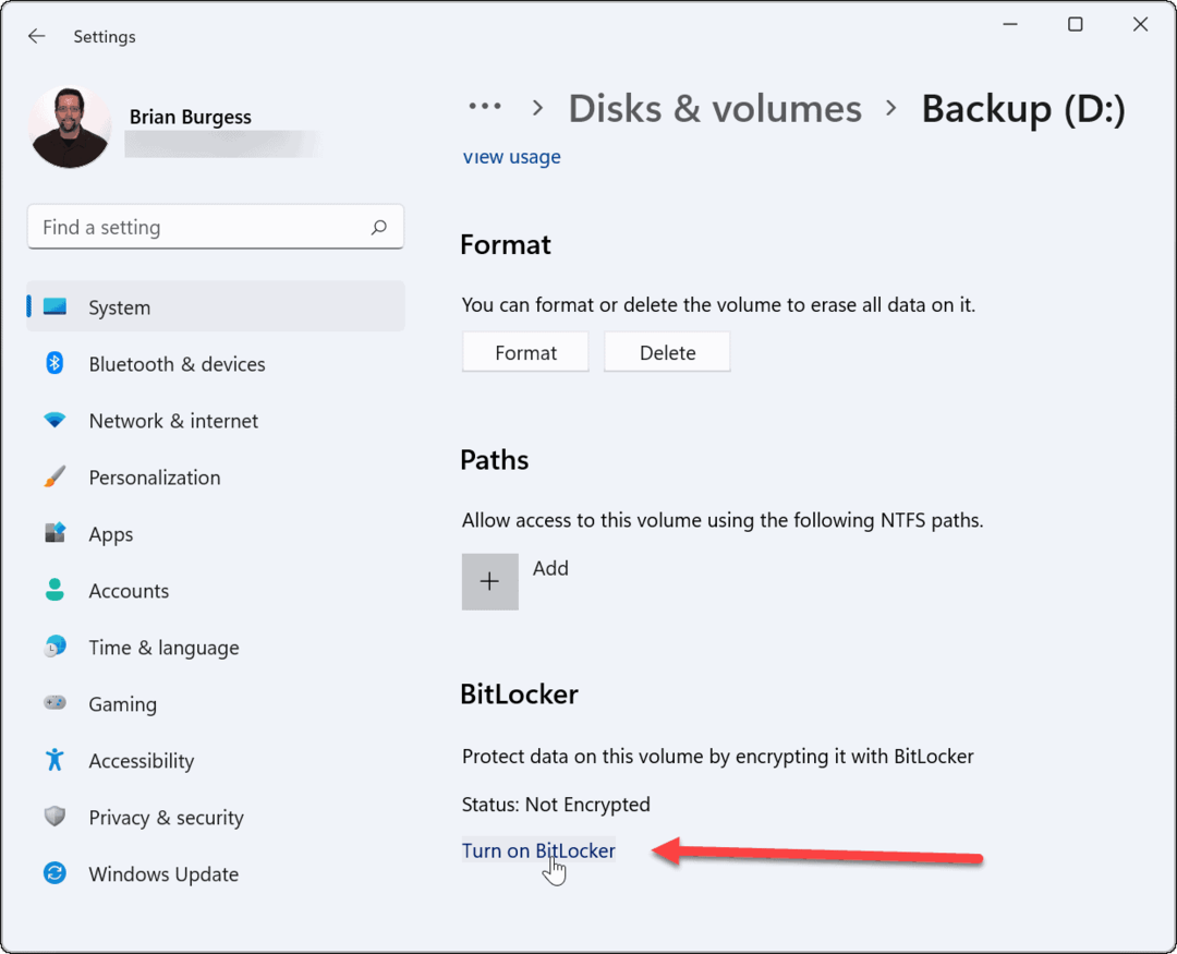 Použijte Bitlocker pro přechod na Windows 11
