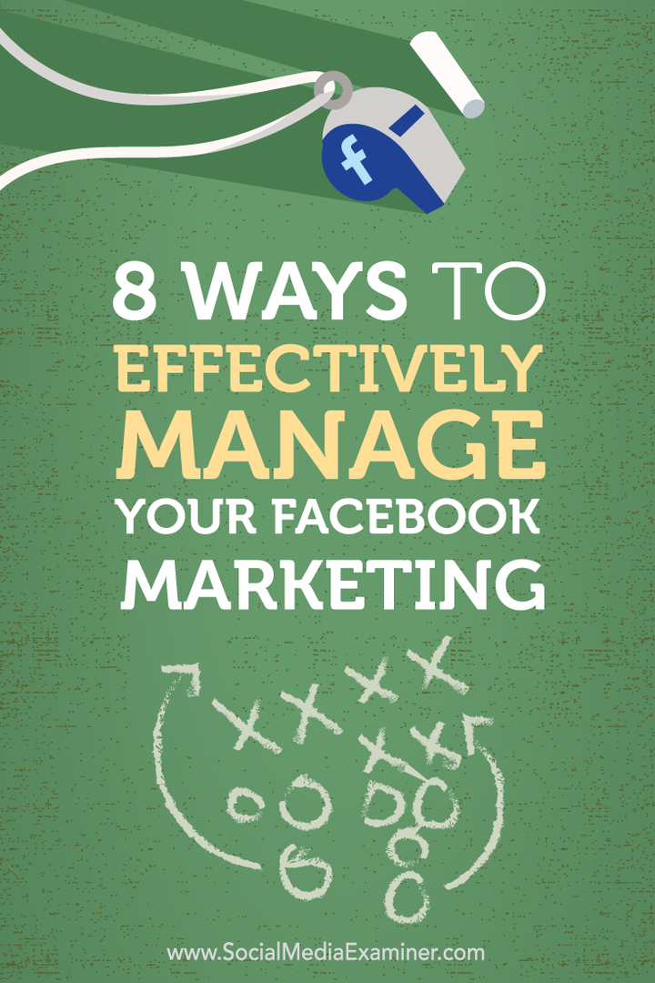 8 způsobů, jak efektivně spravovat svůj Facebook Marketing: zkoušející sociálních médií