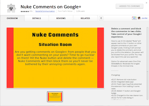 komentáře nuke na google +