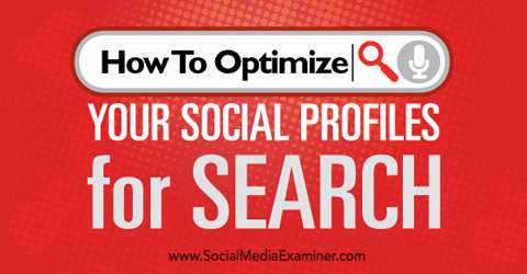 optimalizovat sociální profily pro vyhledávání