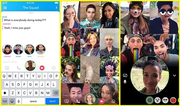 Snapchat představuje skupinový videochat až pro 16 lidí.