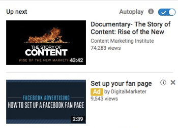  Vaše reklama na YouTube jako sponzorované video.