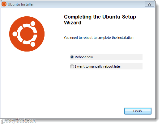 Nastavení Ubuntu je dokončeno