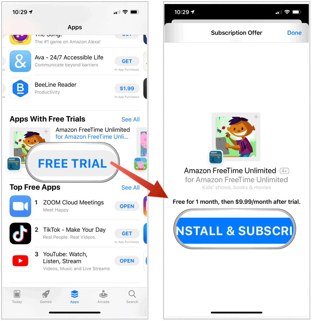 App Store - bezplatné zkušební podmínky