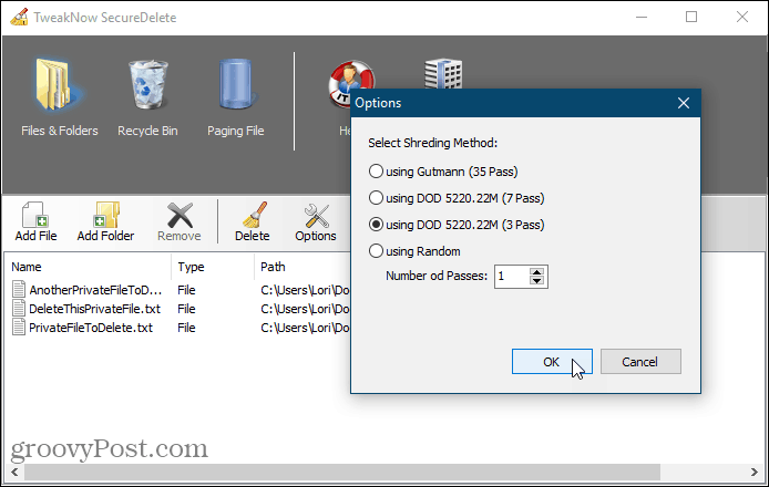 Nástroj SecureDelete pro bezpečné mazání pro Windows