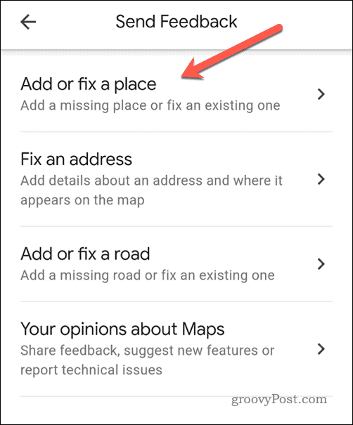 Odešlete zpětnou vazbu v Mapách Google na mobilu