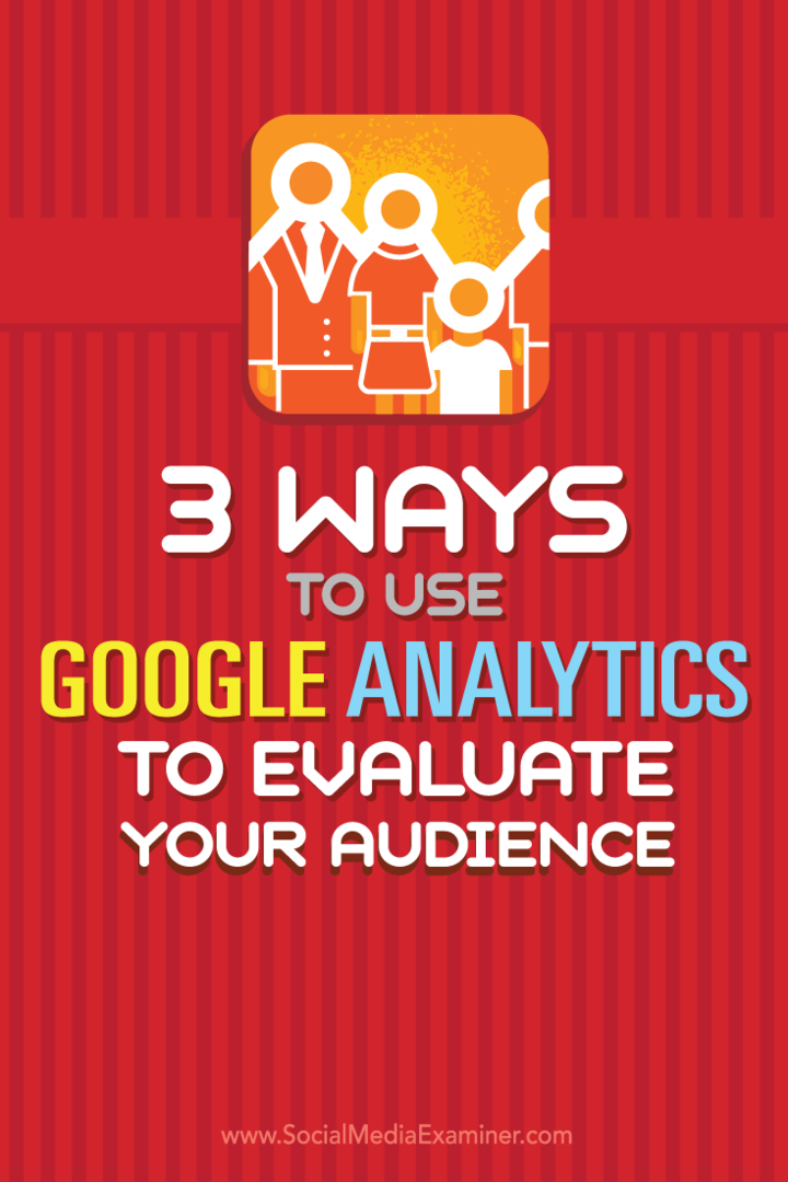 Tipy na tři způsoby, jak hodnotit své publikum a taktiku pomocí Google Analytics.