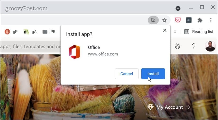 nainstalovat office pwa na chromebook