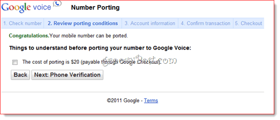 Portujte stávající číslo do Google Voice