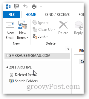 jak vytvořit soubor pst pro aplikaci Outlook 2013 - nový pst