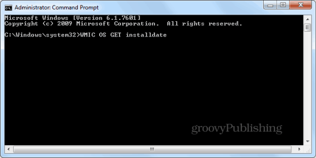 Okno instalace Windows cmd prompt wmic