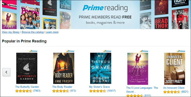 Amazon nabízí prvotní čtení: nabízí tisíce bezplatných knih a časopisů