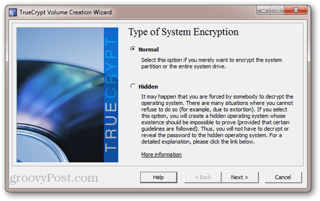 TrueCrypt: Typ systémového šifrování