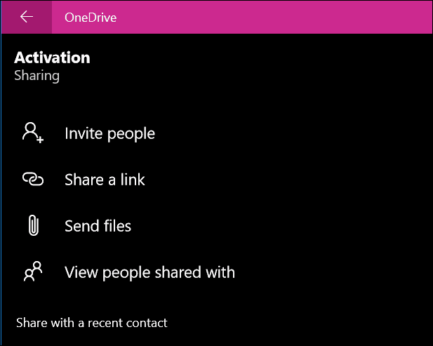 Okna aplikace OneDrive 10 8