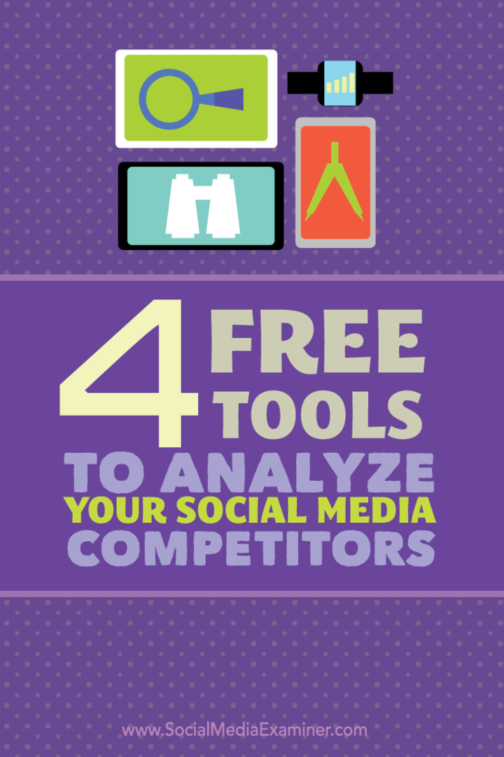 4 bezplatné nástroje pro analýzu vašich konkurentů v sociálních médiích: zkoušející v sociálních médiích