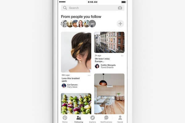 Pinterest oznámil, že zavádí nový způsob, jak objevit nápady od lidí a značek, které již na platformě sledujete.