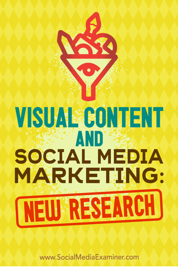 Vizuální obsah a marketing sociálních médií: Nový výzkum: zkoušející sociálních médií
