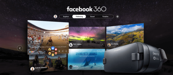 Facebook oznámil svou první specializovanou aplikaci pro virtuální realitu, Facebook 360 pro Gear VR.