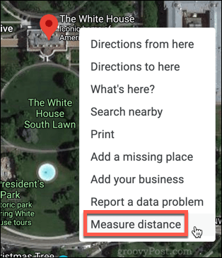 Možnost Google Maps Measure Distance