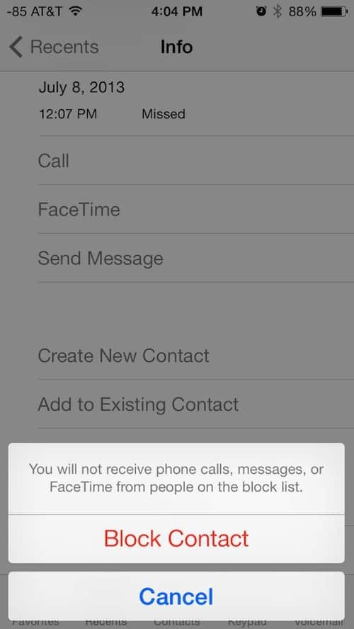 Apple iOS 7 přidává schopnost blokovat nechtěné hovory a texty