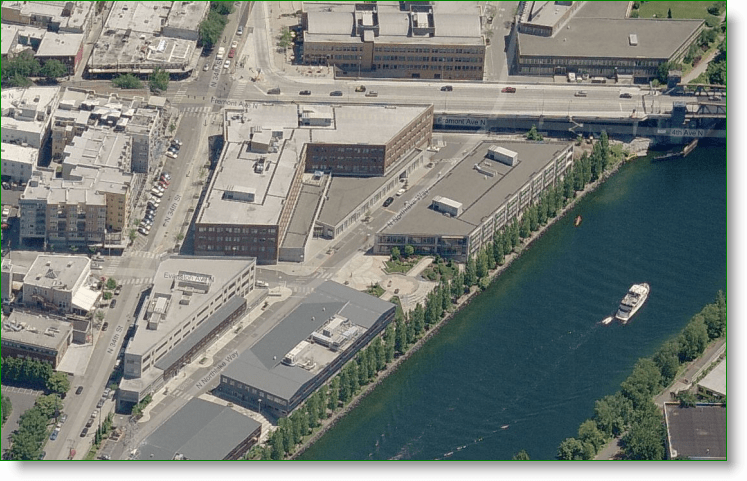 Bing Maps Bird's Eye View - Google HQ v Seattlu - Fremont Wa