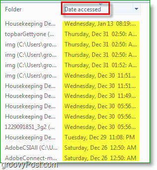 Ve vyhledávání bylo zpřístupněno datum použití snímku obrazovky Windows 7.