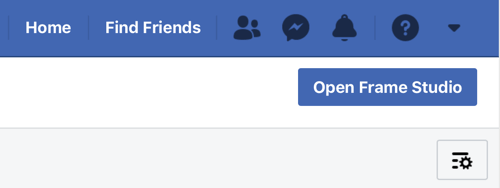 Jak propagovat živou událost na Facebooku, krok 1, možnost Open Frame Studio na Facebooku