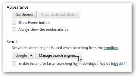 Vyhledávače Chrome 2