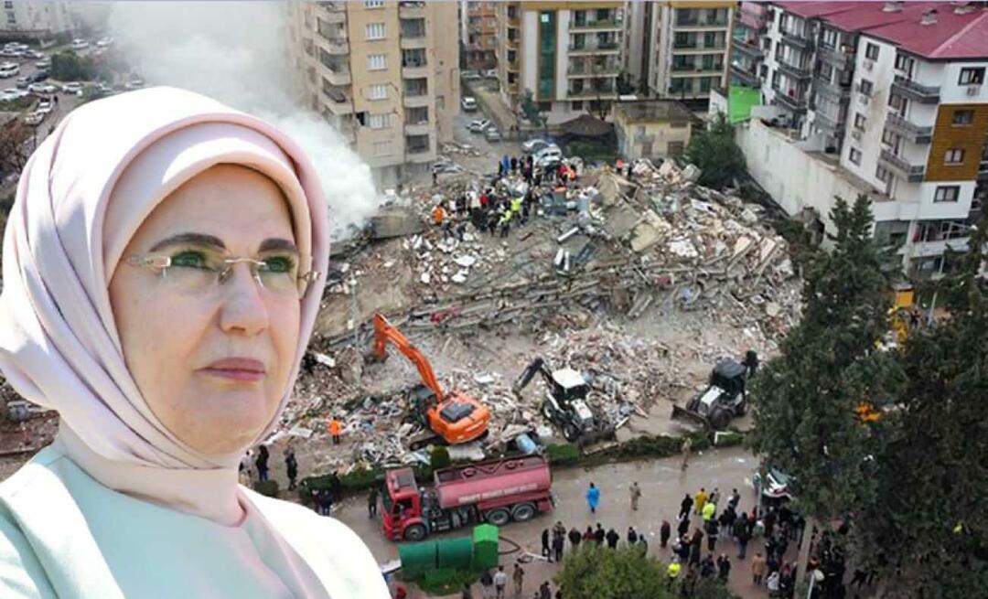 První dáma Erdoğan: Naše srdce se rozhořela zprávou o zemětřesení!
