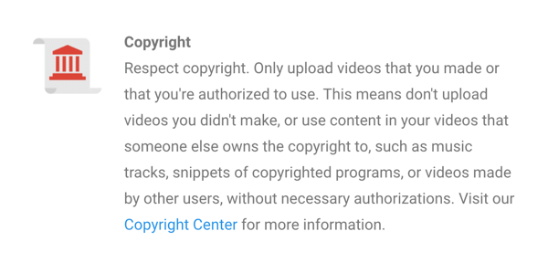Zásady autorských práv YouTube jsou jasně uvedeny.