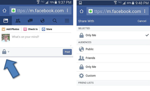 nastavení soukromí na facebooku