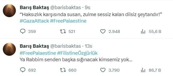 Barış Baktaş Sdílení podpory pro Palestinu