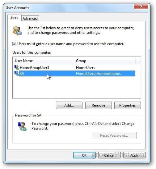 Jak se automaticky přihlásit v systému Windows 7