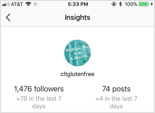 Přehled služby Instagram Insights