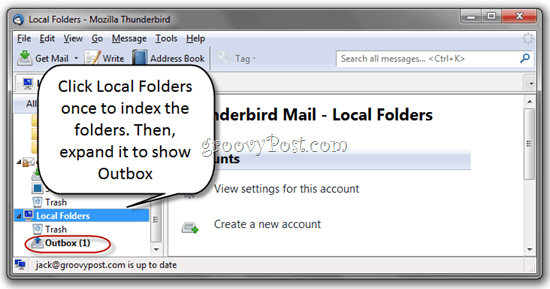 Odstranění neodeslaných zpráv ve složce Pošta k odeslání Thunderbird